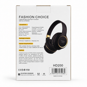 HD200 Wireless Bluetooth Headphones with HD Mic & Noise Cancellation