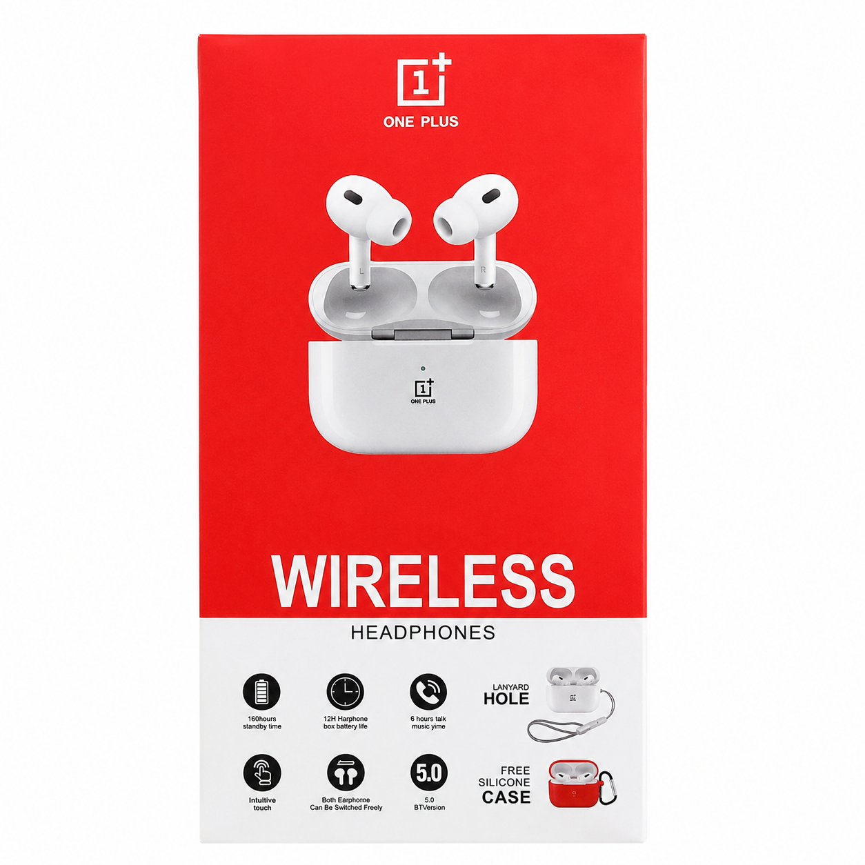 ONE PLUS Wireless Earbuds – Bluetooth 5.0, Touch Control & Noise Reduction