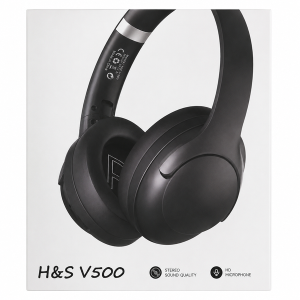 H&S V500 Wireless Headphones – Bluetooth 5.3, 40mm Drivers, TF Card & AUX