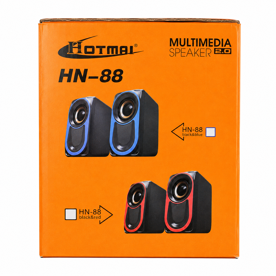 Hotmai HN-88 USB Multimedia Speakers 2.0 – 5W Stereo PC & Laptop Speakers