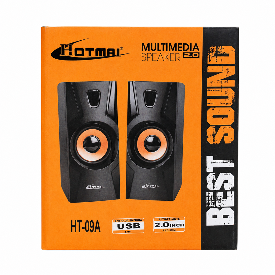 Hotmai HT-09A USB Multimedia Speakers 2.0 – 5W Stereo PC & Laptop Speakers