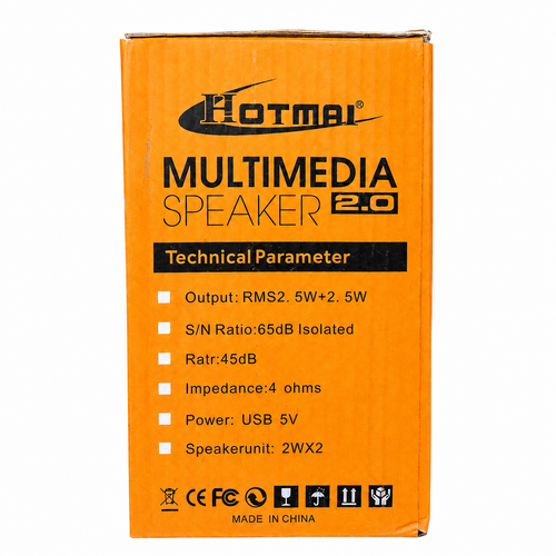 Hotmai HN-86 USB Multimedia Speakers 2.0 – 5W Stereo PC & Laptop Speakers