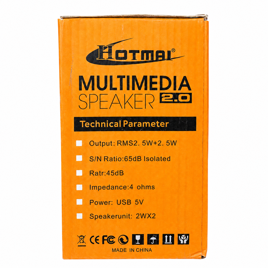 Hotmai HN-86 USB Multimedia Speakers 2.0 – 5W Stereo PC & Laptop Speakers