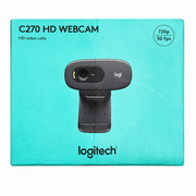 Logitech C270 HD Webcam – 720p 30fps USB Webcam with Built-In Microphone