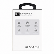 K8 Wireless Lavalier Microphone – 20m Plug & Play Mic for Vlogs, Interviews & Live Streaming
