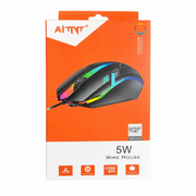 AITNT 5W Wired RGB Gaming Mouse – 1200 DPI, 16.8M Colors & Ergonomic USB Design  Product Description