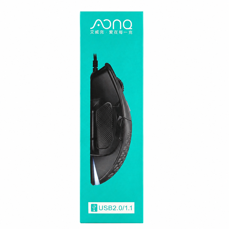 AONQ X6 RGB Wired Gaming Mouse – Optical Sensor, Ergonomic Design & USB Connectivity