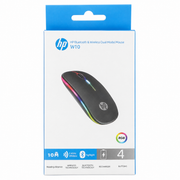 HP W10 Bluetooth & 2.4GHz Dual Mode Wireless Mouse – 1600 DPI, RGB Light & USB Receiver