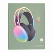Wireless RGB LED Headphones – Bluetooth 5.0, Built-In Mic & USB-C Rechargeable