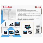 CoolBell CB-3X Laptop Cooling Pad – Dual 140mm Fans, RGB Lights & Adjustable Stand