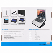 N99 Laptop Cooling Pad – Dual 140mm Fans, Adjustable Stand & Blue LED Lights for Up to 17″ Laptops