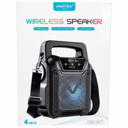 Greatnice GTS-1767 4-Inch Portable Wireless Speaker – Solar Charging, FM Radio & Flashlight