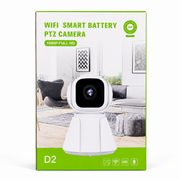 D2 WiFi Smart Battery PTZ Security Camera – 1080P Full HD, 360° Pan/Tilt, Night Vision & Two-Way Audio