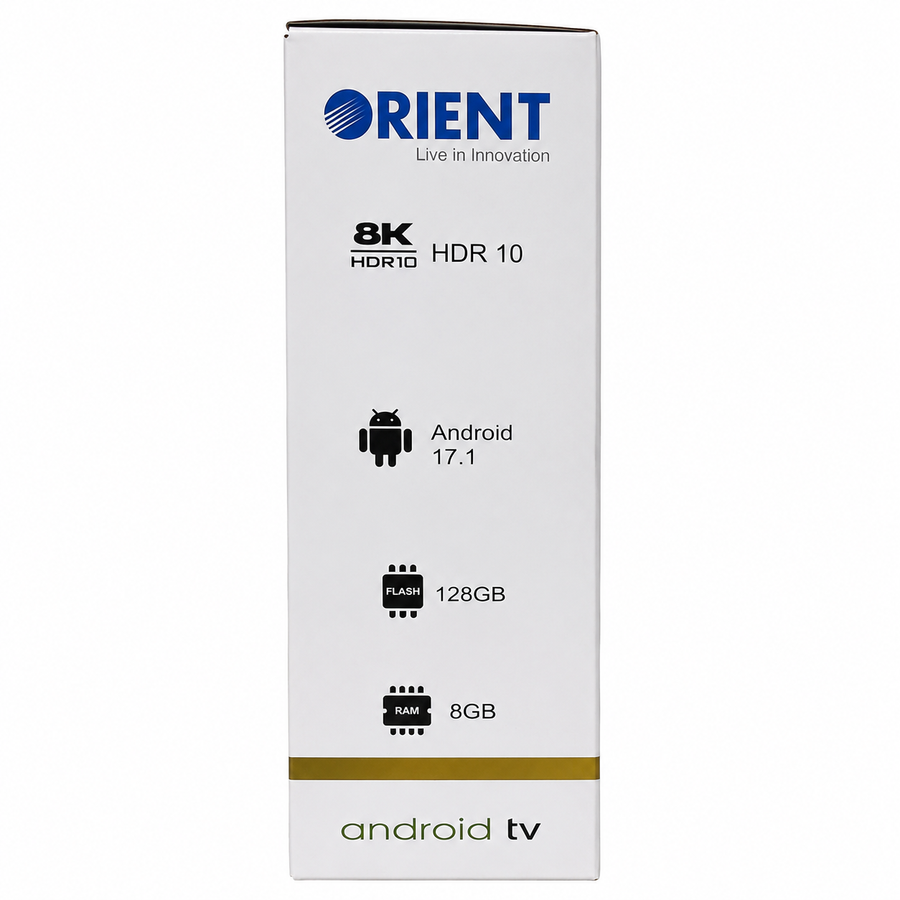 ORIENT 8K Ultra HD Android TV Box – 8GB RAM, 128GB Storage, Google TV & WiFi