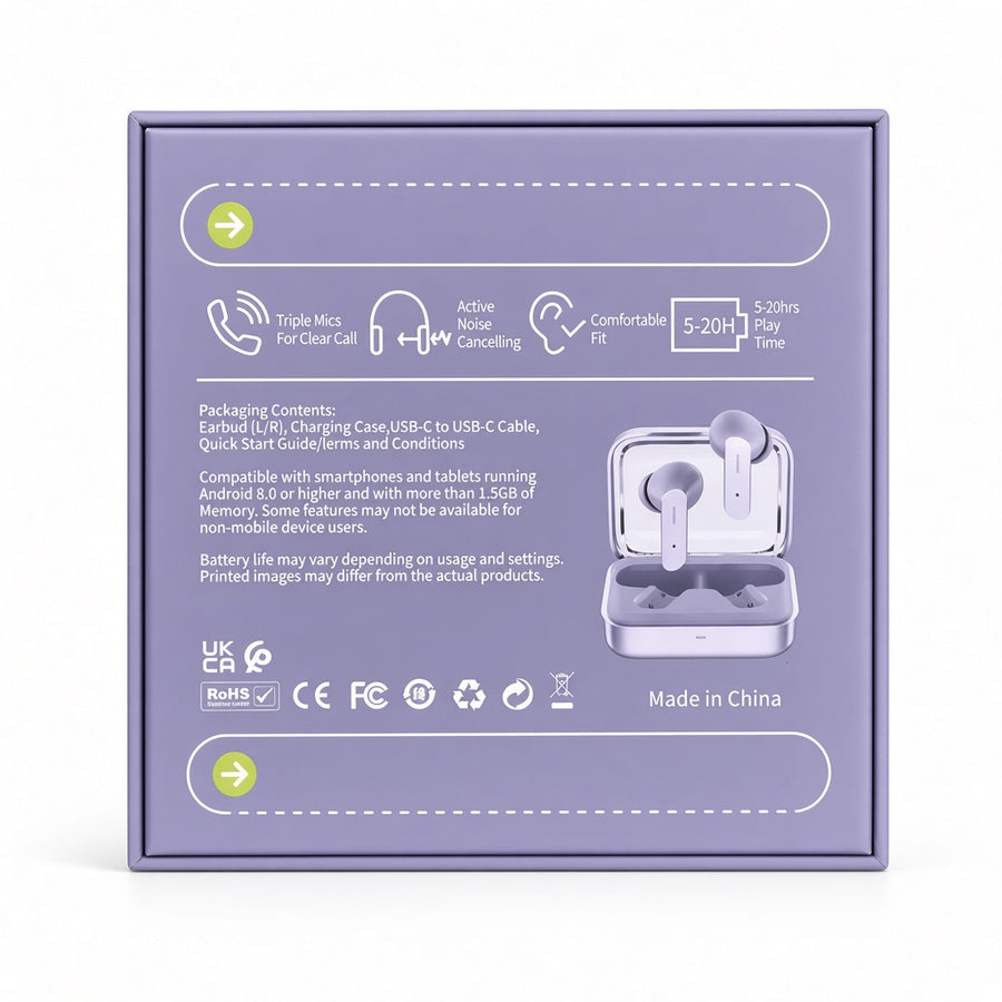 Buds Pro 9 Wireless Earbuds with ANC & ENC Noise Cancellation
