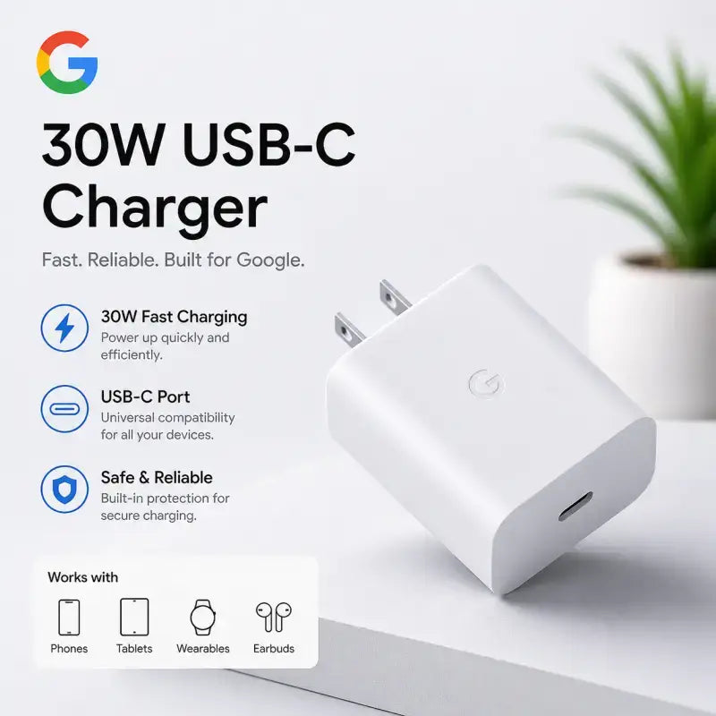 Google 30W USB-C Fast Charger – Power Adapter