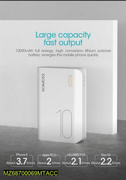 ROMOSS 10000mAh Portable Power Bank – Dual USB Output