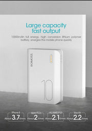 ROMOSS 10000mAh Portable Power Bank – Dual USB Output